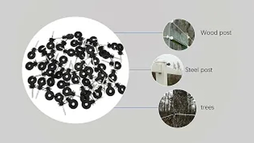 Электрических овец скотин провода изоляторов загородки идя деревянный Винт-в ферме ограждая изолятор